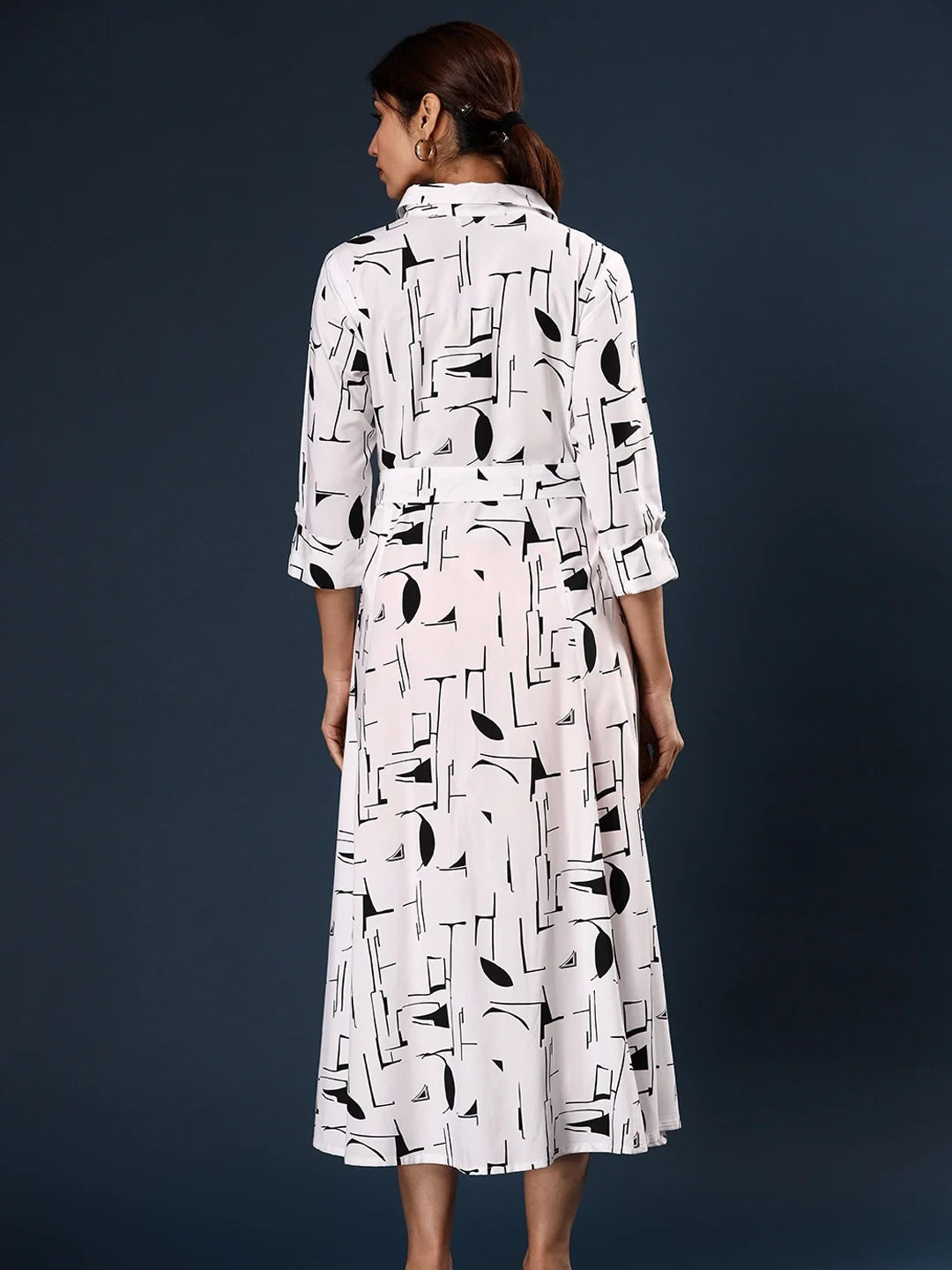 Myra WOMEN'S BLUE THE MARBLE PRINT GOWN
