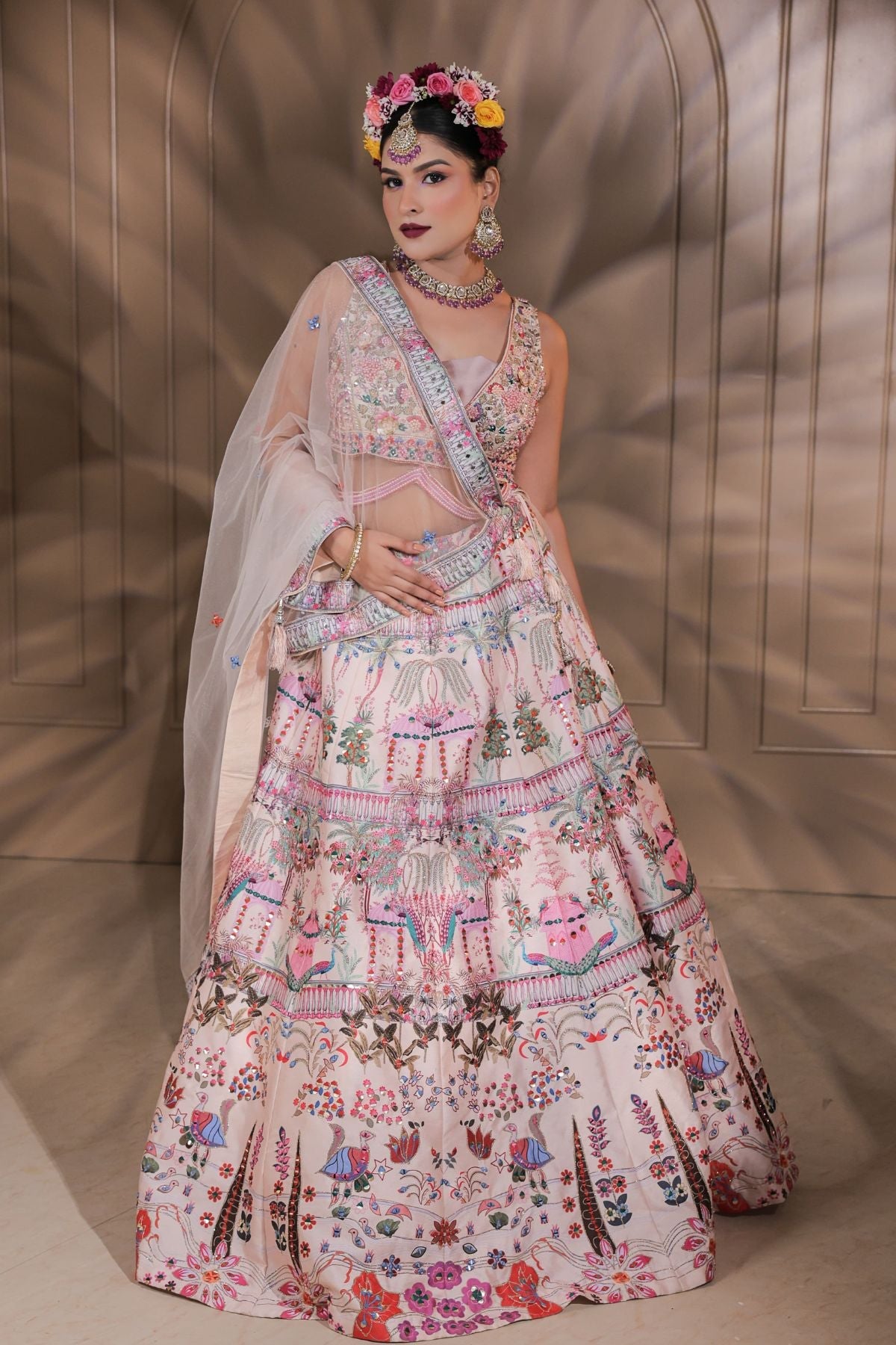 Heritage Bloom Designer Lehenga