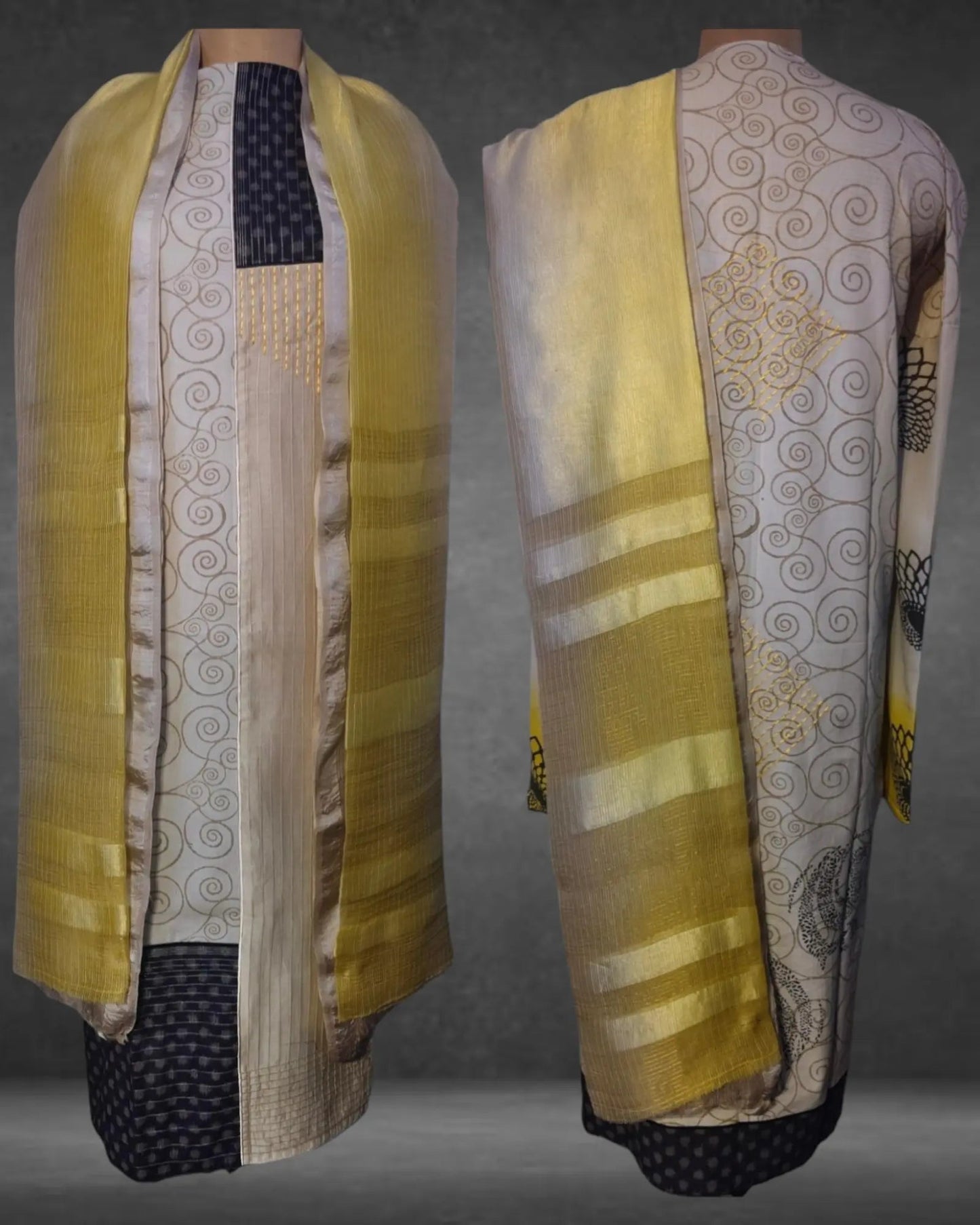 Semistitched Cotton Block Printed Casual Suitset