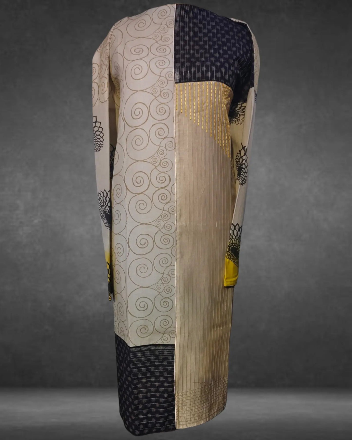Semistitched Cotton Block Printed Casual Suitset