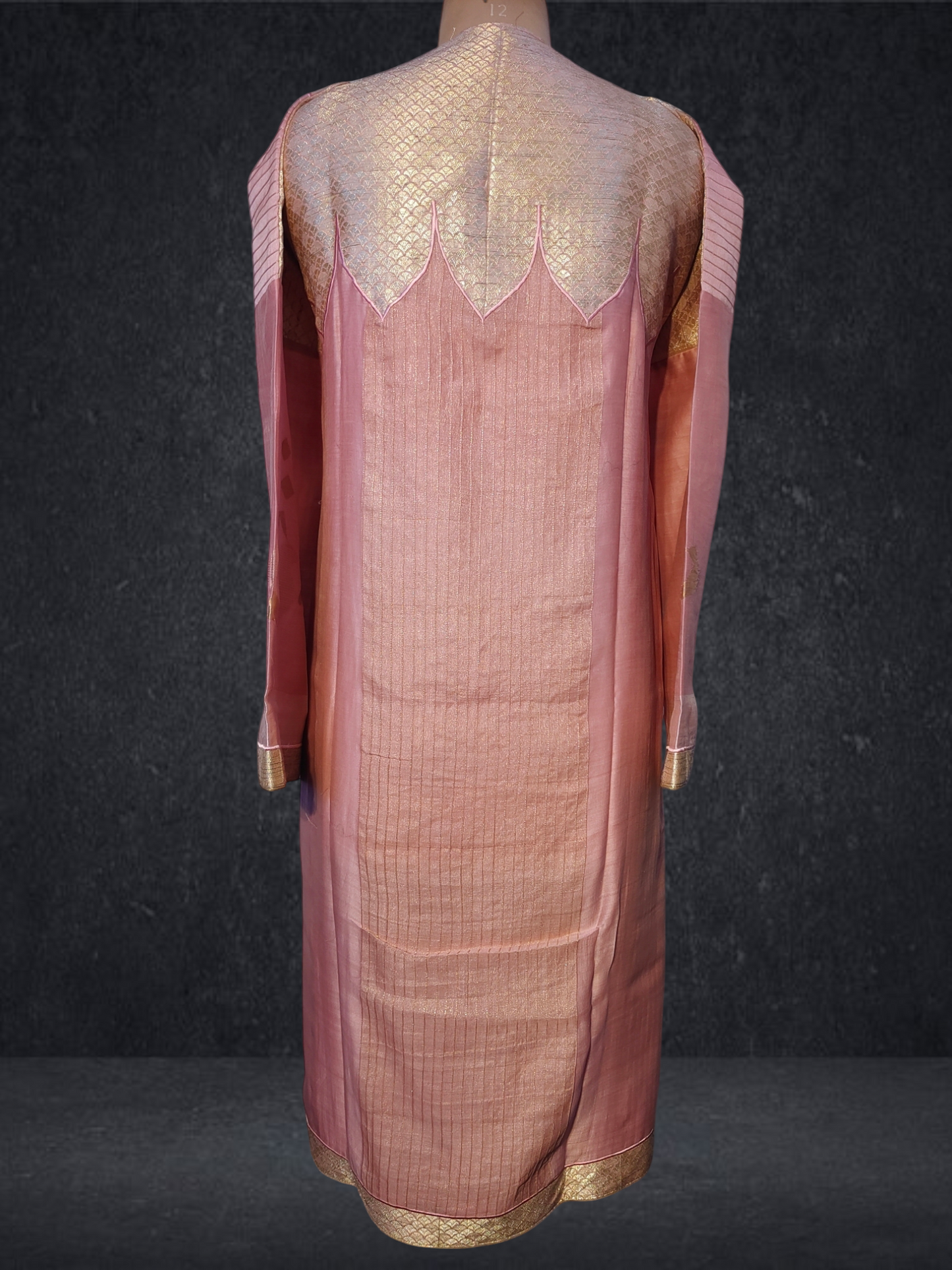 Semi Stitched Chanderi Formal Suitset