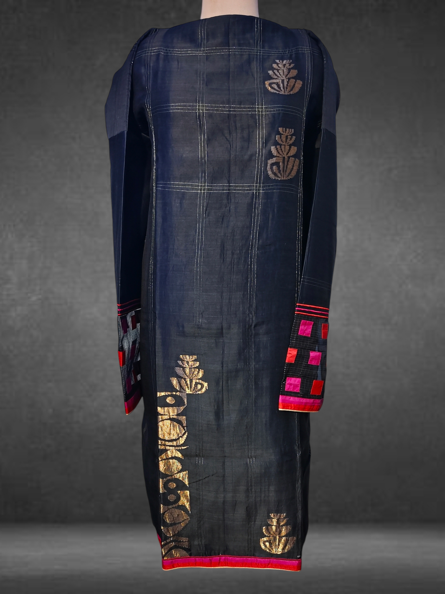 Semi Stitched Chanderi kurta