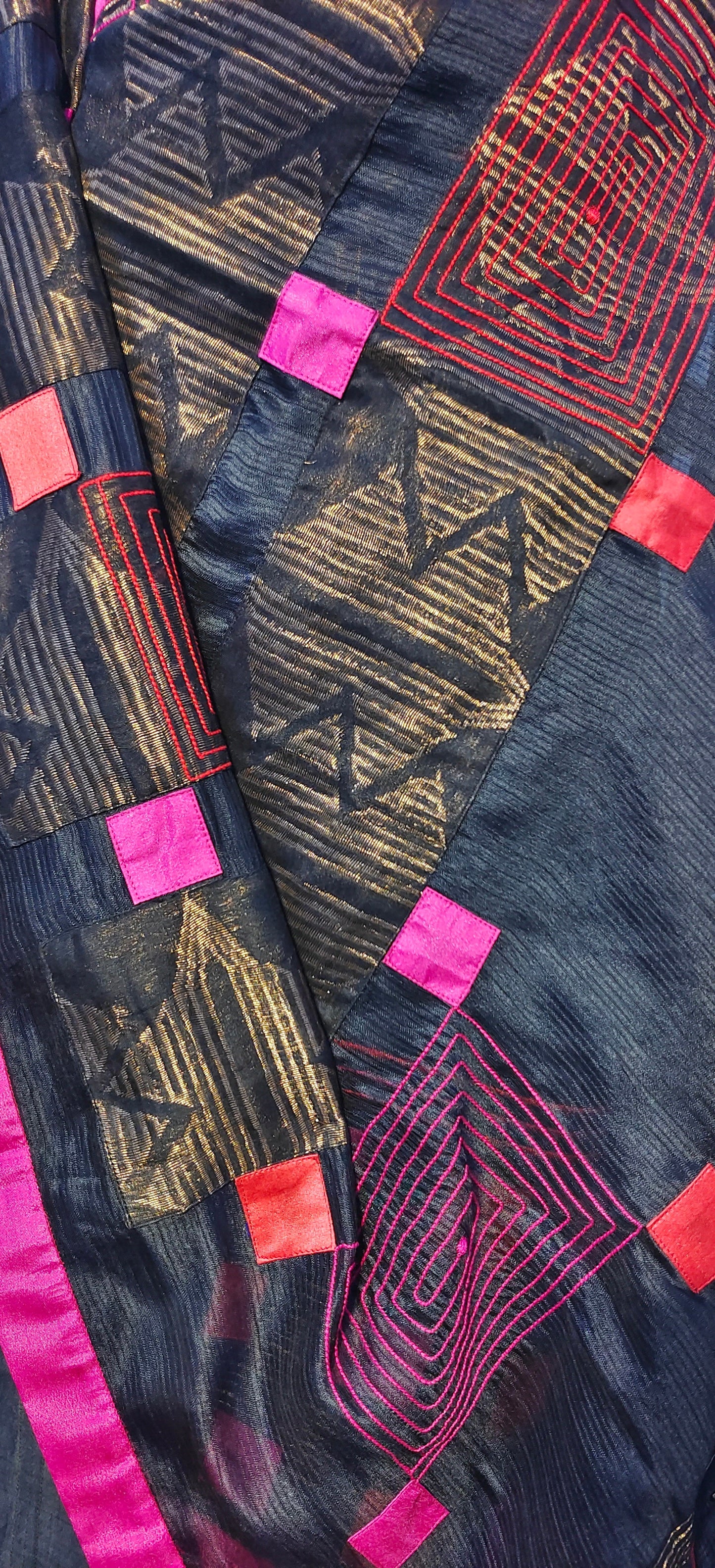 Semi Stitched Chanderi kurta