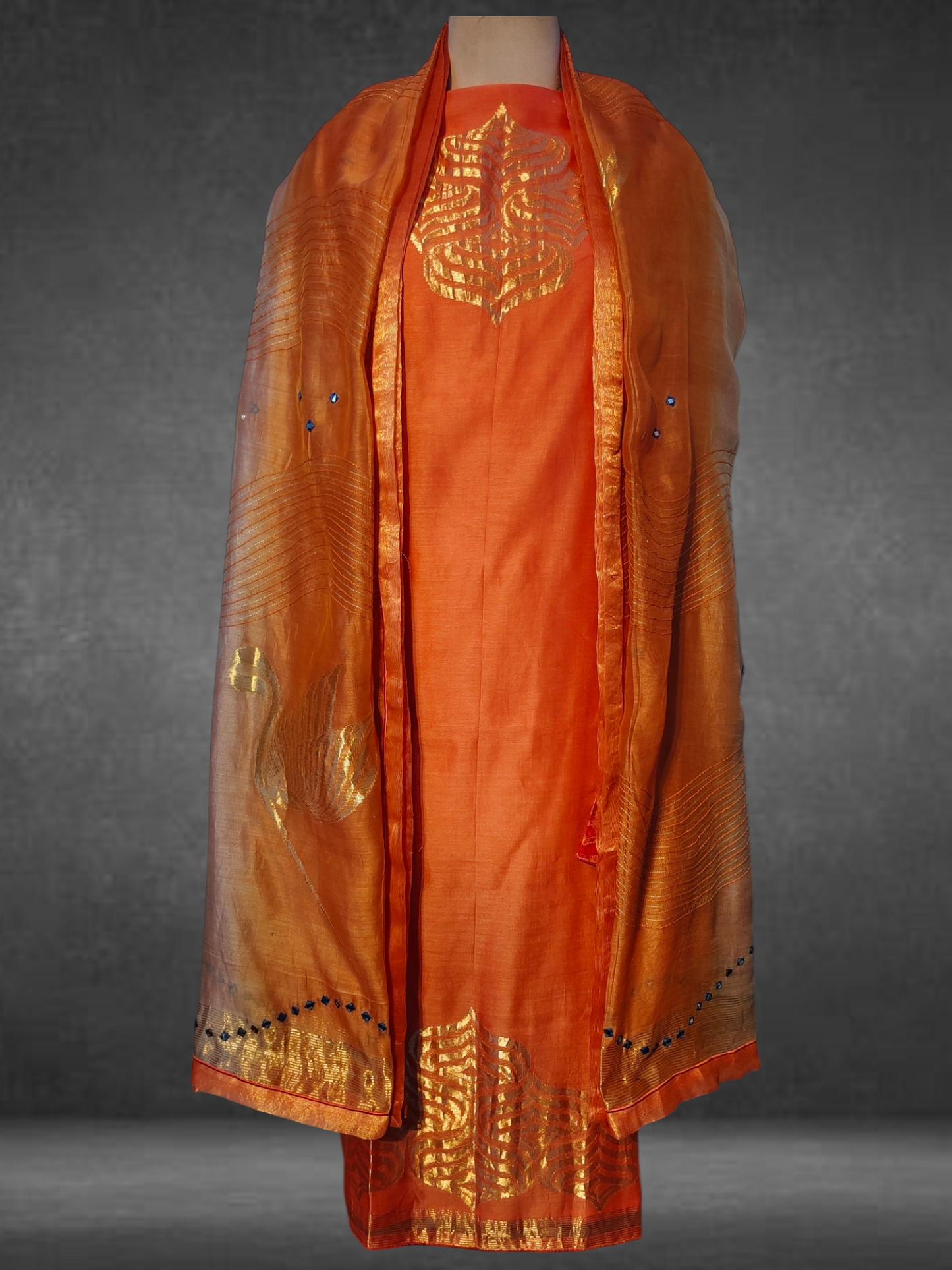 Semi Stitched Formal Chanderi suitset