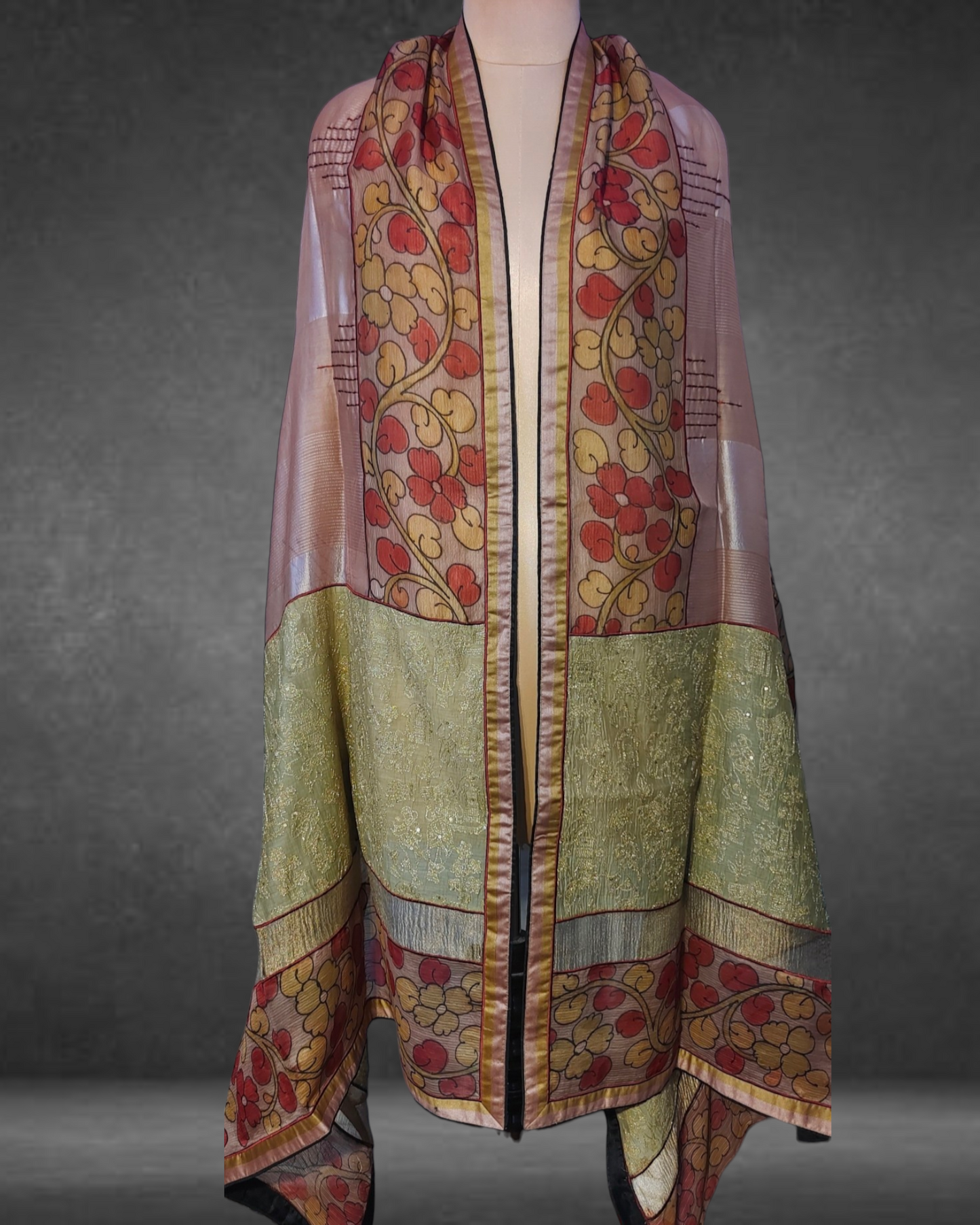 Semi Stitched Formal Chanderi Dupatta