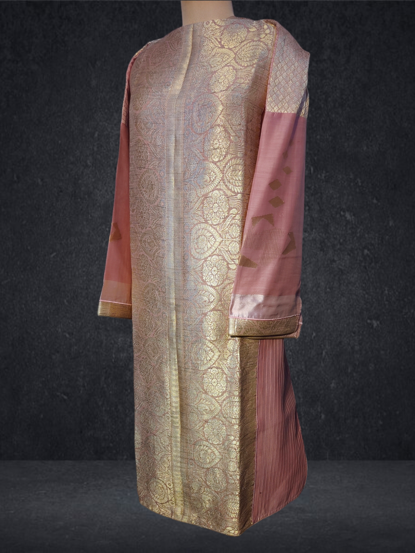 Semi Stitched Chanderi Formal Suitset