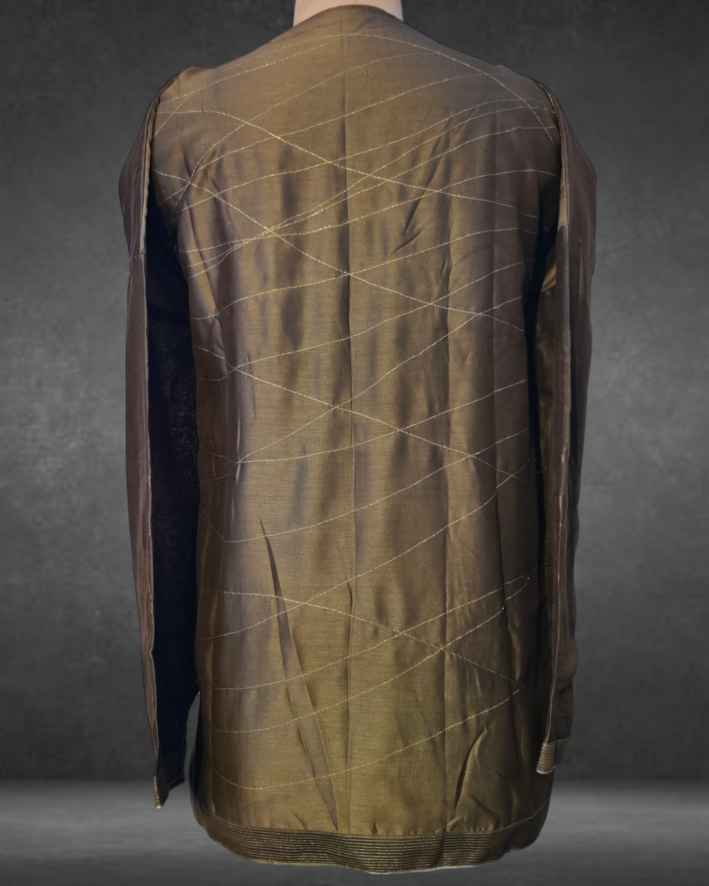 Semistitched Chanderi Zari Woven Short Tunic