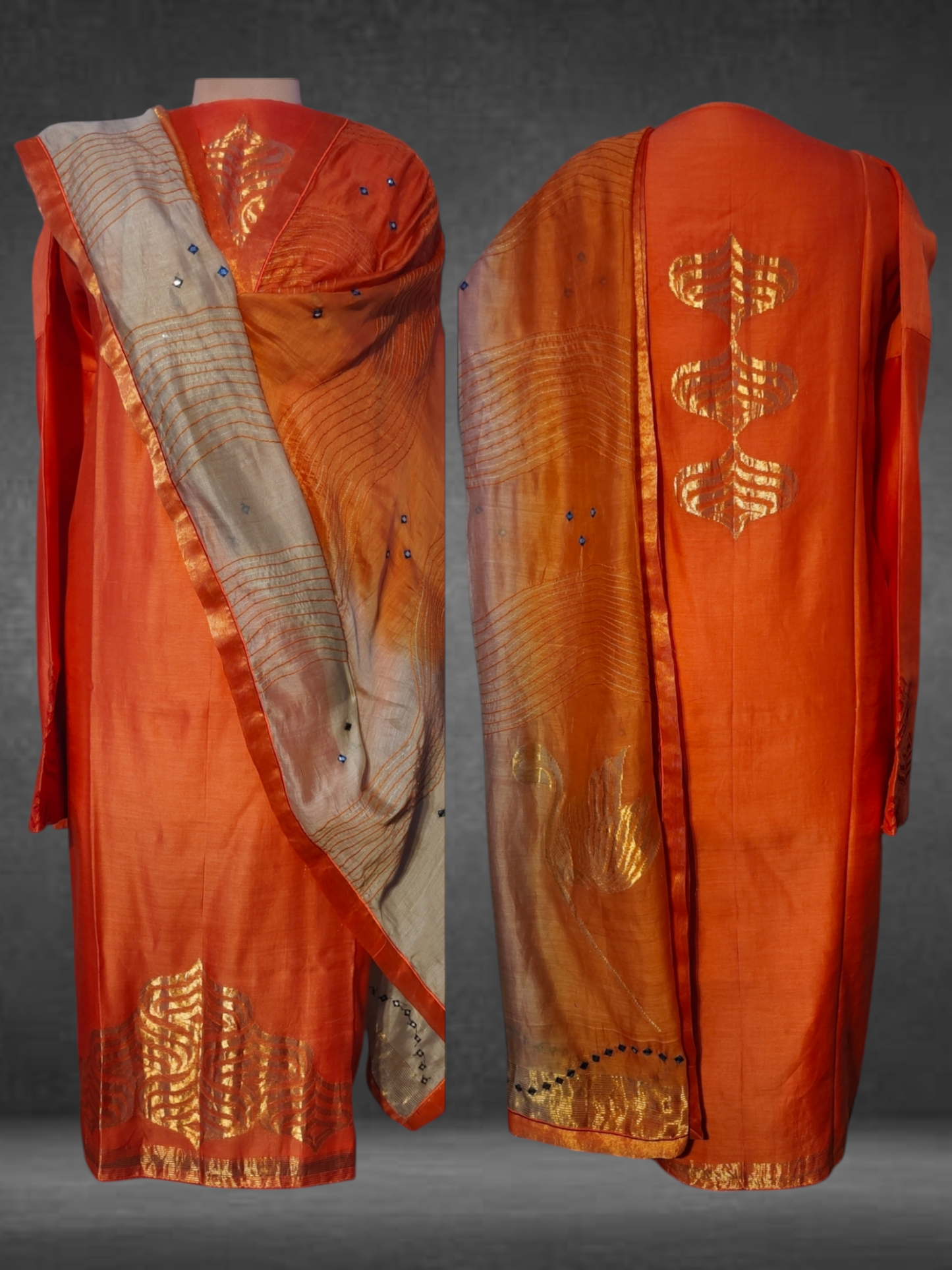 Semi Stitched Formal Chanderi suitset