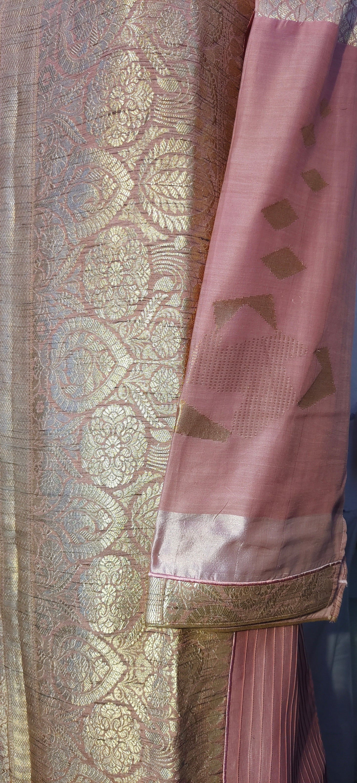 Semi Stitched Chanderi Formal Suitset