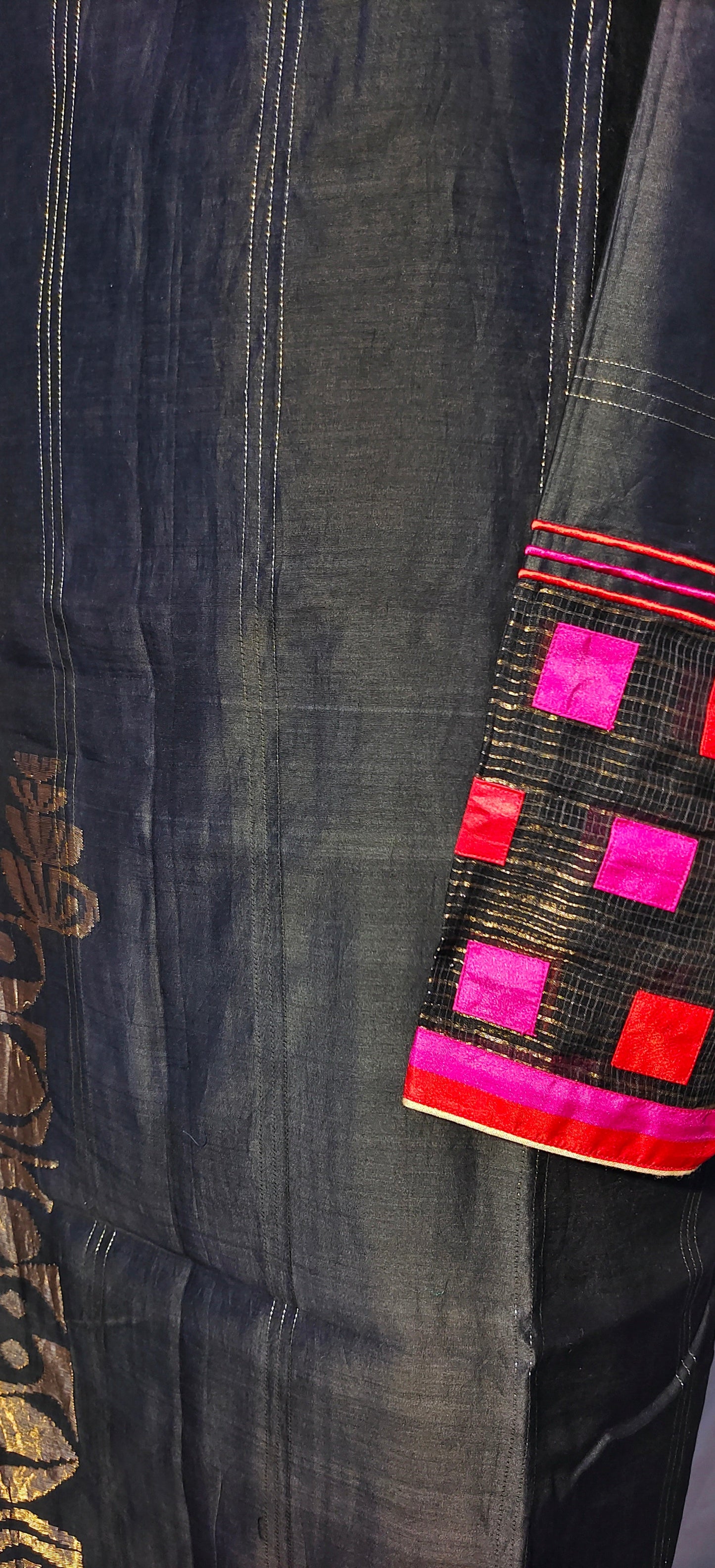 Semi Stitched Chanderi kurta