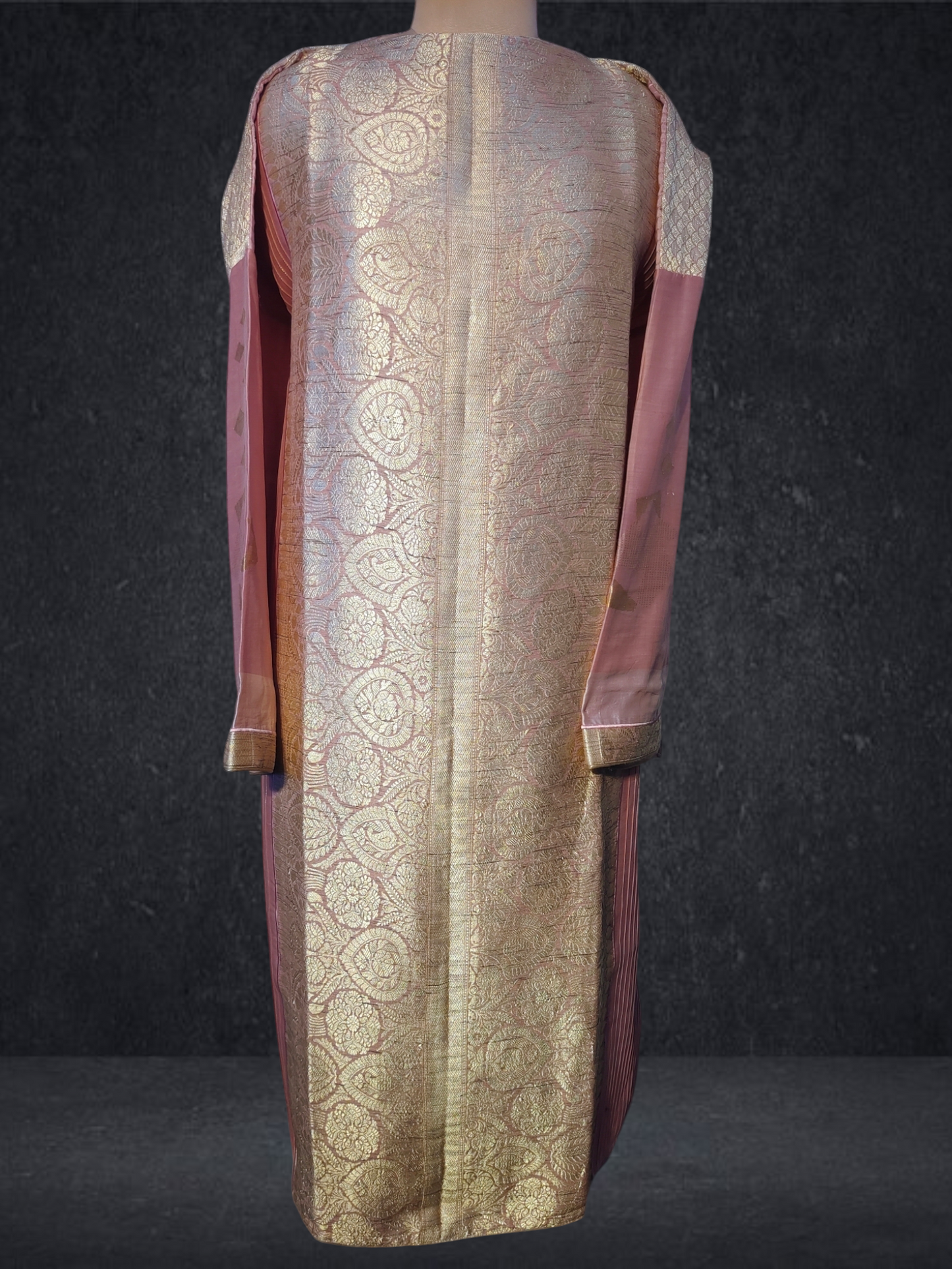 Semi Stitched Chanderi Formal Suitset