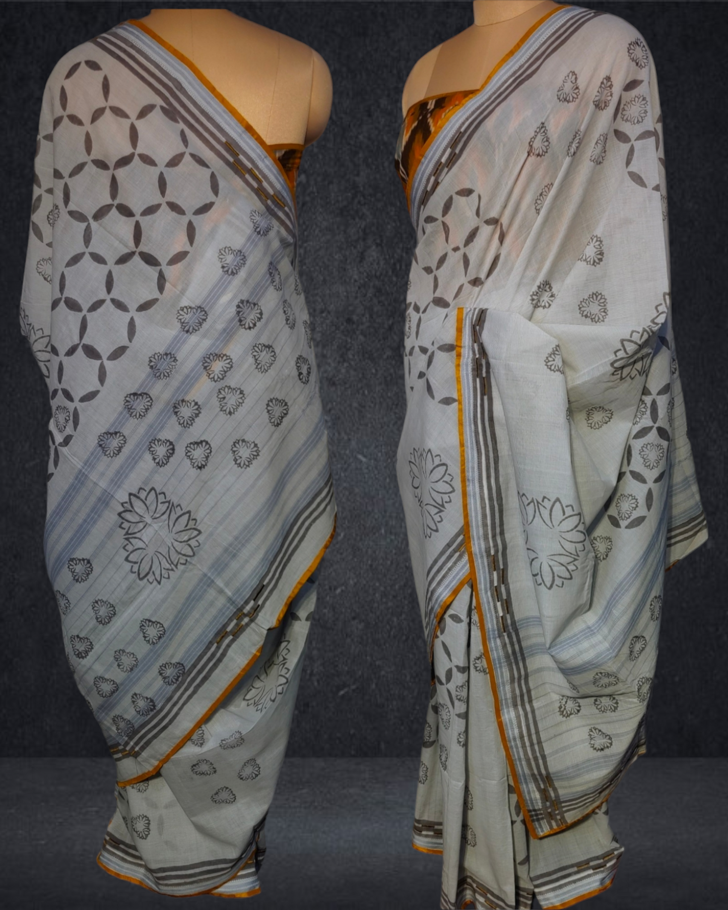 Block Printed cotton Saree