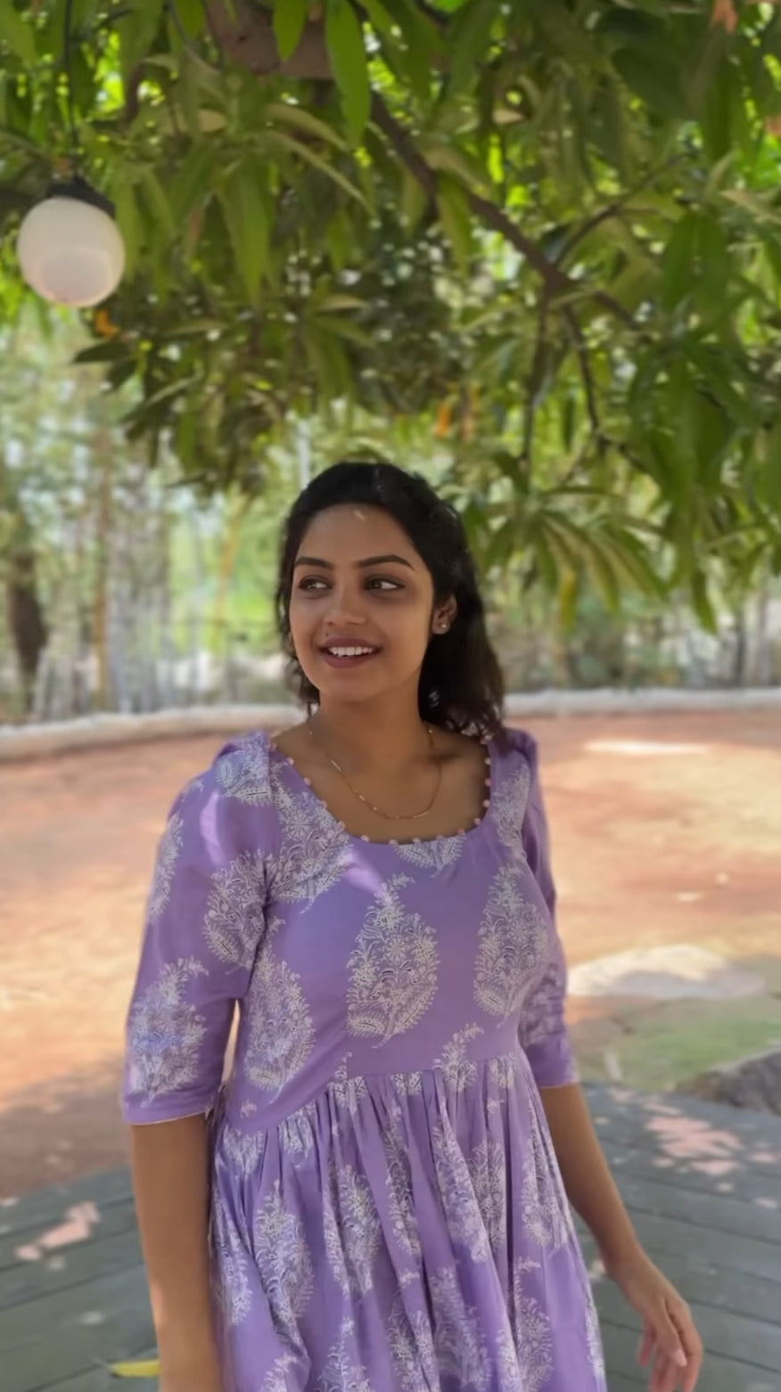 Anucharan's Floral Lilac Dress