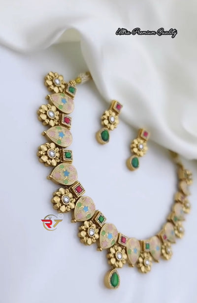 Nivksha Brass Jewelry Set