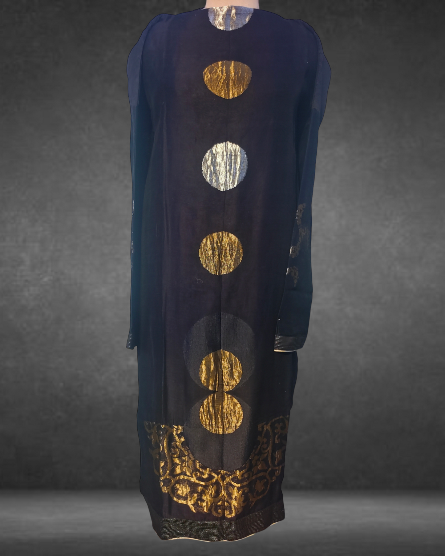 Semi Stitched Formal Chanderi Suit Set