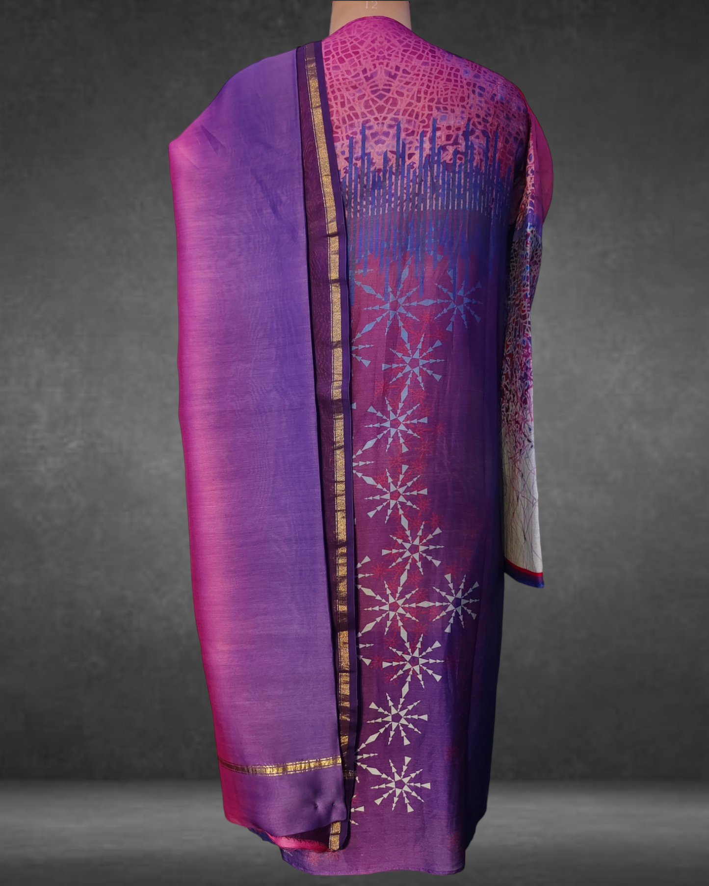 Semistitched Chanderi Casual Suitset